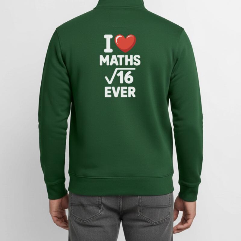 Math J’adore les maths Maths Nerd Professeur de mathématiques Sweat zippé unisexe en coton bio Stanley/Stella
