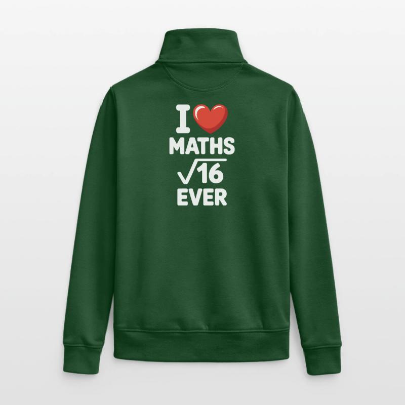 Math J’adore les maths Maths Nerd Professeur de mathématiques Sweat zippé unisexe en coton bio Stanley/Stella