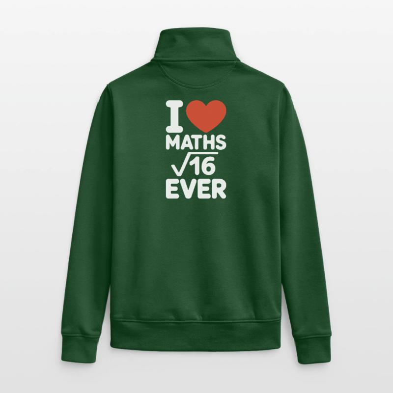 Math J’adore les maths Maths Nerd Professeur de mathématiques Sweat zippé unisexe en coton bio Stanley/Stella