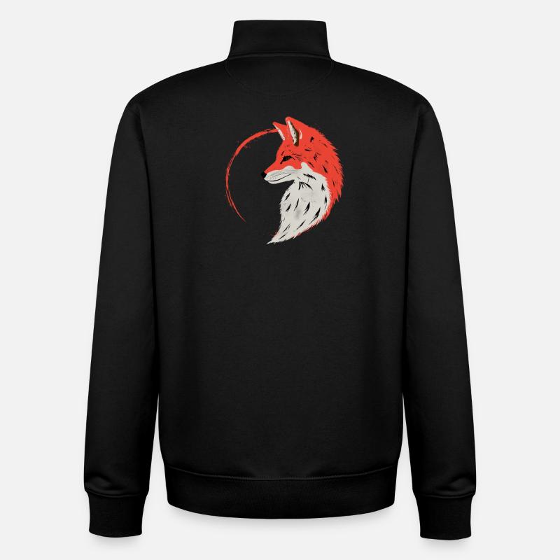 enso fox - Unisex Organic Zip Sweatshirt von Stanley/Stella - Schwarz