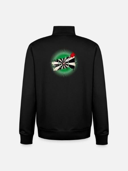 Graffiti style dartboard with hit - Unisex Organic Zip Sweatshirt by Stanley/Stella - black
