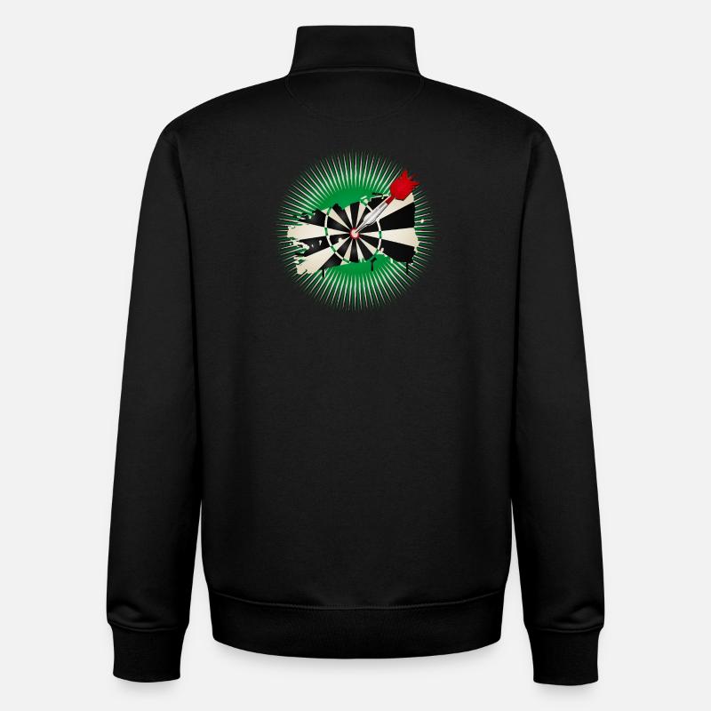 Dartscheibe im Graffiti-Stil mit Treffer - Unisex Organic Zip Sweatshirt von Stanley/Stella - Schwarz