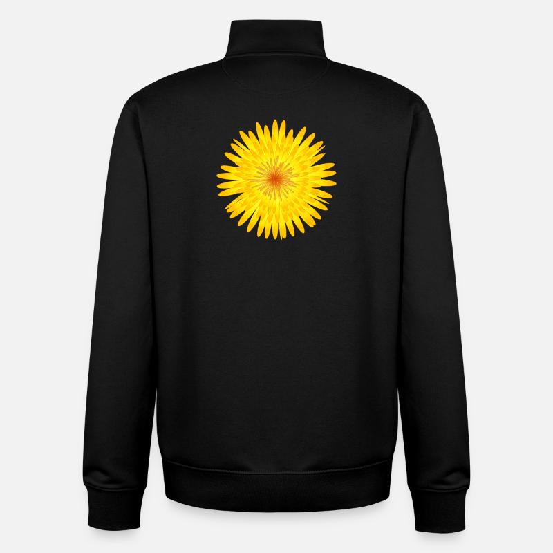 Gelbe Löwenzahn Blüte Sommermotiv - Unisex Organic Zip Sweatshirt von Stanley/Stella - Schwarz