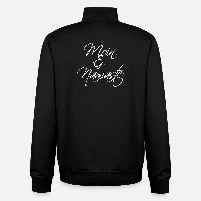 Moin & Namaste, weiss - Unisex Organic Zip Sweatshirt von Stanley/Stella - Schwarz