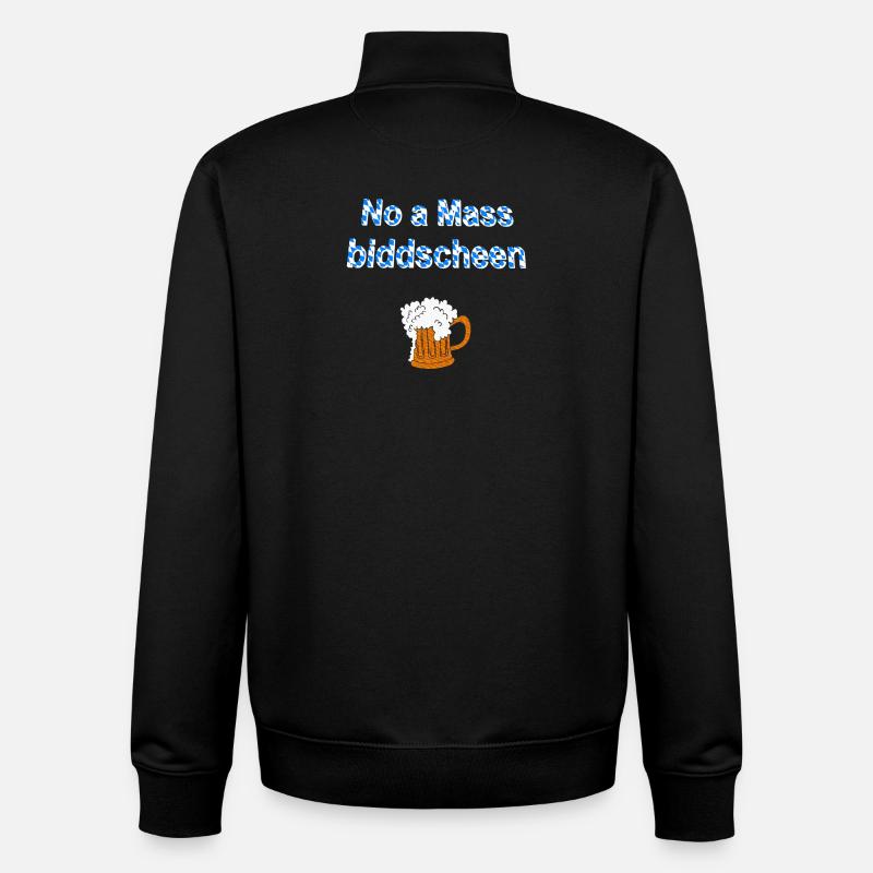 no a mass, bierglas, feste - Unisex Organic Zip Sweatshirt von Stanley/Stella - Schwarz