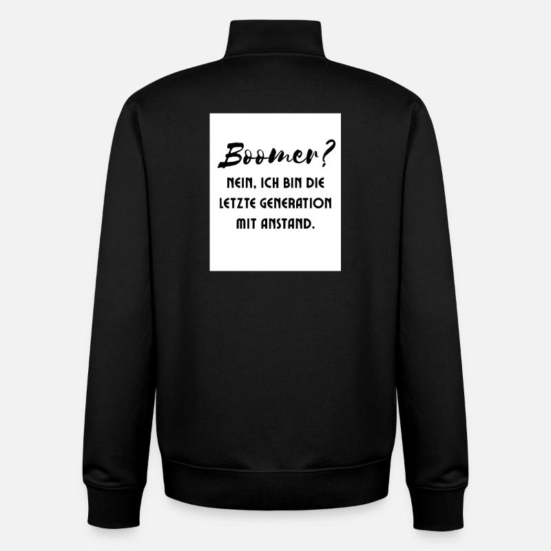 Génération avec style - Sweat zippé unisexe en coton bio Stanley/Stella - noir