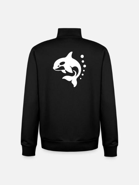Dynamische Delfinkunst für Active Wear - Unisex Organic Zip Sweatshirt von Stanley/Stella - Schwarz