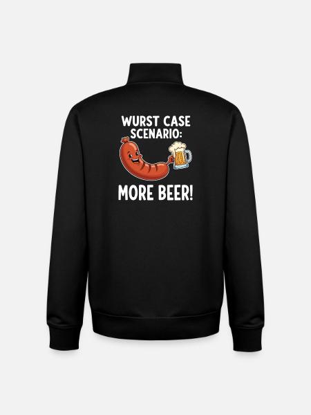 Wurst Case Scenario: More Beer ! - Unisex Organic Zip Sweatshirt von Stanley/Stella - Schwarz