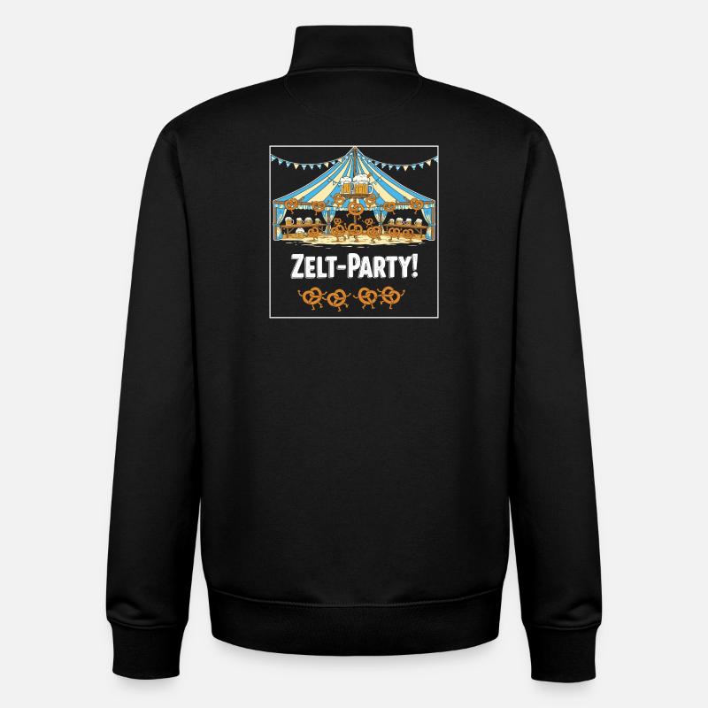 Zelt-Party ! - Unisex Organic Zip Sweatshirt von Stanley/Stella - Schwarz