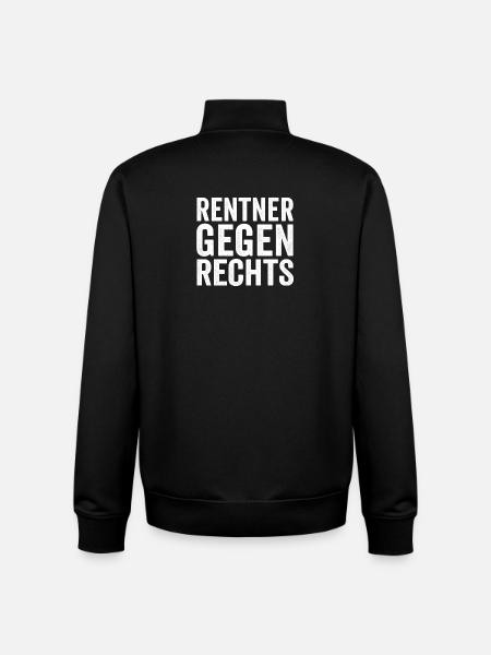 Pensioners Against Right Design - Unisex Organic Zip Sweatshirt by Stanley/Stella - black