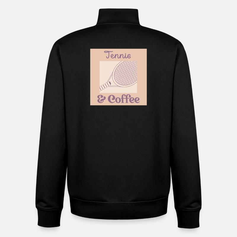 Café de tennis - Sweat zippé unisexe en coton bio Stanley/Stella - noir