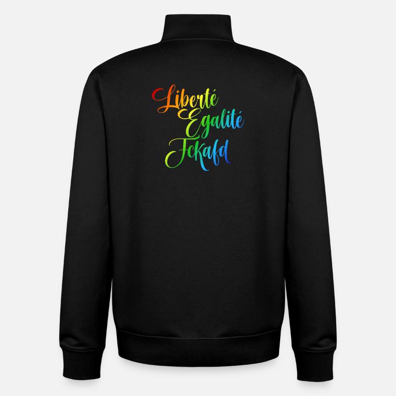 Regenbogen Liberté Égalité Fraternité - Unisex Organic Zip Sweatshirt von Stanley/Stella - Schwarz