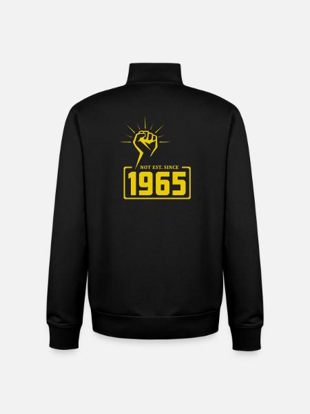 Retro Revolution 1965 T-Shirt Design - Unisex Organic Zip Sweatshirt by Stanley/Stella - black