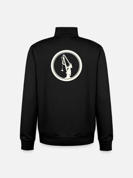 Harbour Crane Silhouette 03 - Unisex Organic Zip Sweatshirt by Stanley/Stella - black