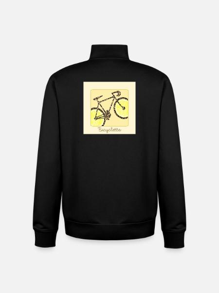 Bicycle Cycling Bicycle Lemon - Unisex Organic Zip Sweatshirt by Stanley/Stella - black