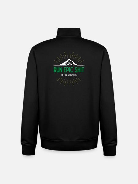 Run Epic Shit - Ultra Running - Unisex Organic Zip Sweatshirt by Stanley/Stella - black
