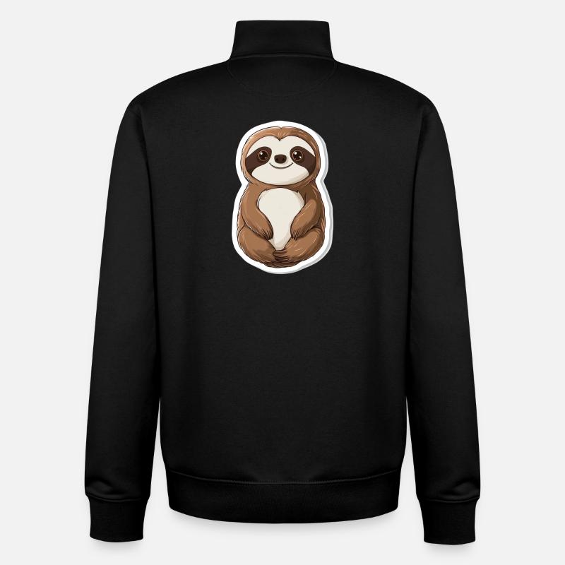 Faultier - Unisex Organic Zip Sweatshirt von Stanley/Stella - Schwarz