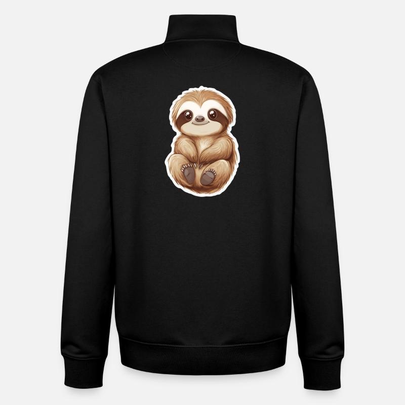 Sloth - Unisex Organic Zip Sweatshirt by Stanley/Stella - black