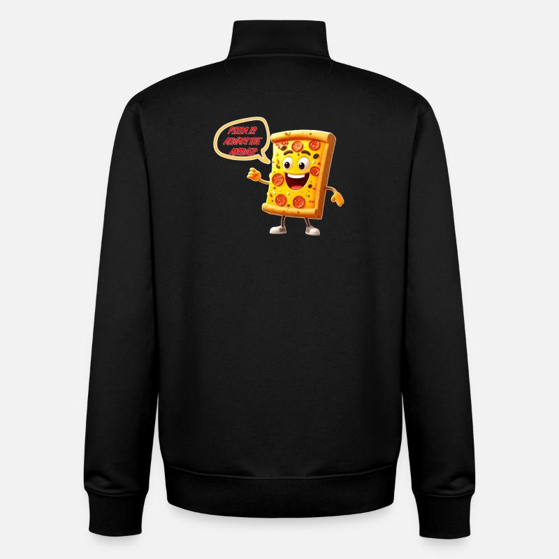 Pizza, Ich Liebe Pizza - Unisex Organic Zip Sweatshirt von Stanley/Stella - Schwarz