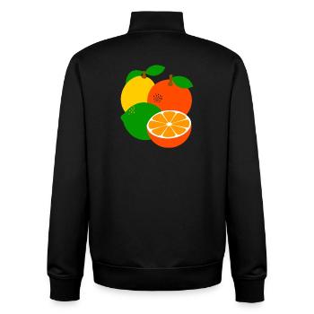Fruit - Unisex Organic Zip Sweatshirt by Stanley/Stella - black - Back - AI Model Male 185 light (185cm)