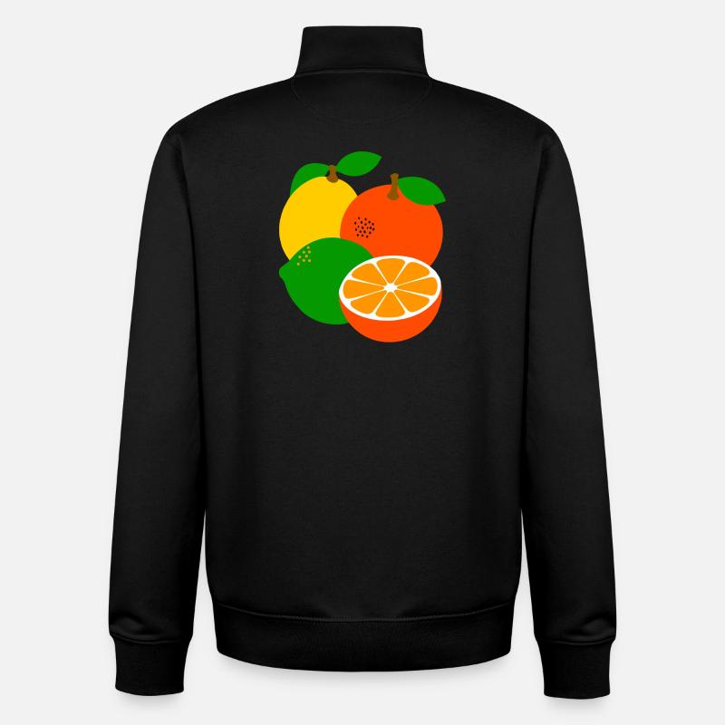 Fruit - Sweat zippé unisexe en coton bio Stanley/Stella - noir