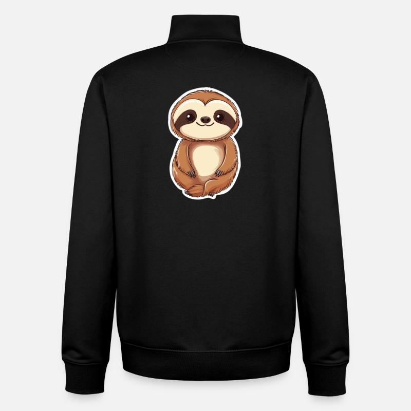 Faultier - Unisex Organic Zip Sweatshirt von Stanley/Stella - Schwarz