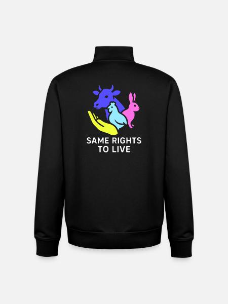 same rights to live - Unisex Organic Zip Sweatshirt by Stanley/Stella - black