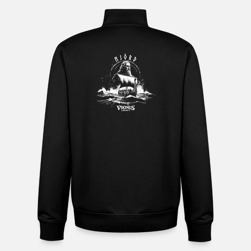 Njörd - der Wikinger Meeresgott - Unisex Organic Zip Sweatshirt von Stanley/Stella - Schwarz