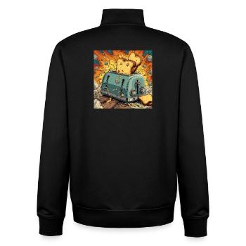 Toast Assault - Unisex Organic Zip Sweatshirt von Stanley/Stella - Schwarz - Hinten - AI Model Male 185 light (185cm)