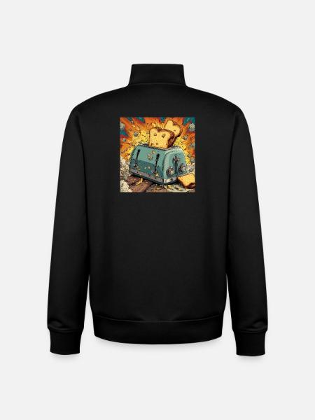 Toast Assault - Unisex Organic Zip Sweatshirt von Stanley/Stella - Schwarz