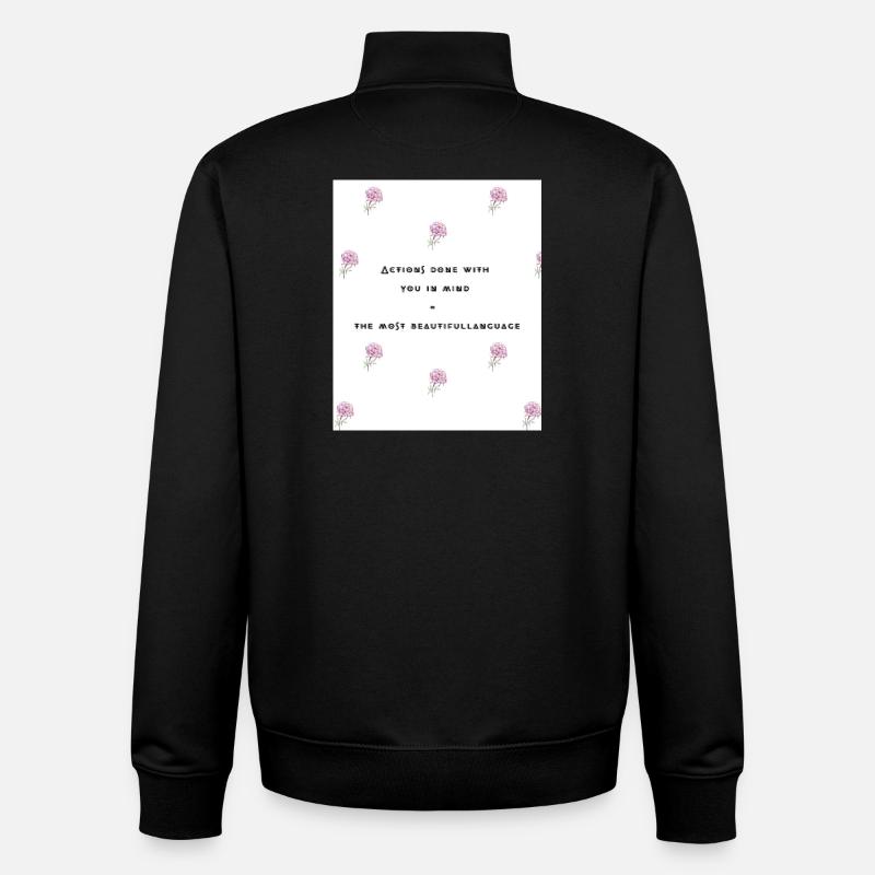 Amour 12 - Sweat zippé unisexe en coton bio Stanley/Stella - noir