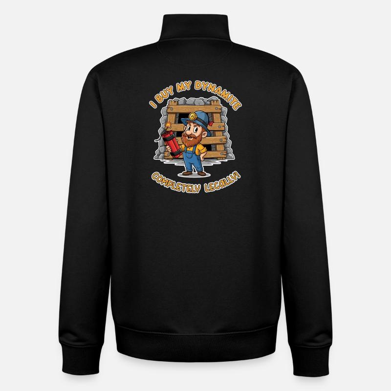 Dynamit-Miner ! - Unisex Organic Zip Sweatshirt von Stanley/Stella - Schwarz