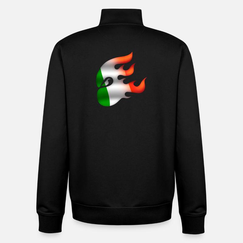 Drapeau de l’Irlande - Irlande - Ninja - Sweat zippé unisexe en coton bio Stanley/Stella - noir