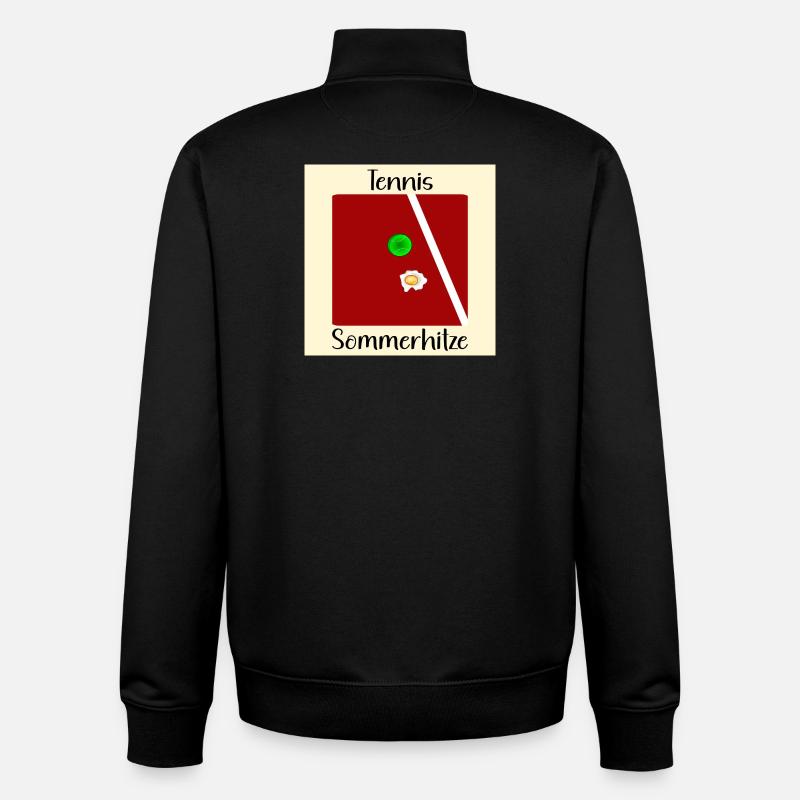 SOMMER TENNIS SPIEGELEIER - Unisex Organic Zip Sweatshirt von Stanley/Stella - Schwarz
