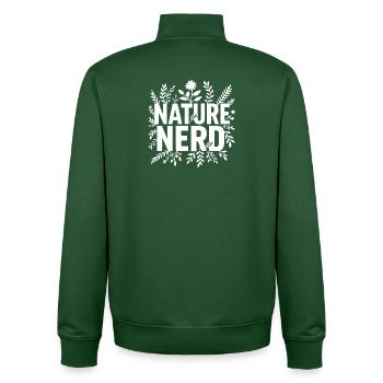 nature nerd Blumen Bäume Umwelt - Unisex Organic Zip Sweatshirt von Stanley/Stella - Flaschengrün - Hinten - AI Model Male 185 dark (185cm)
