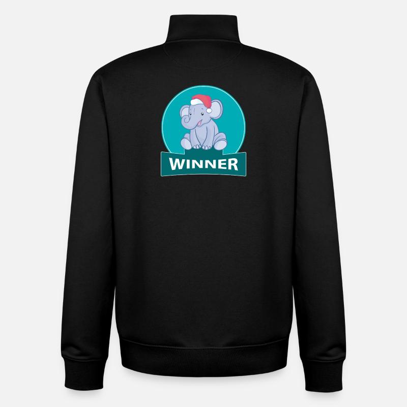petit Noël Elefant - Sweat zippé unisexe en coton bio Stanley/Stella - noir