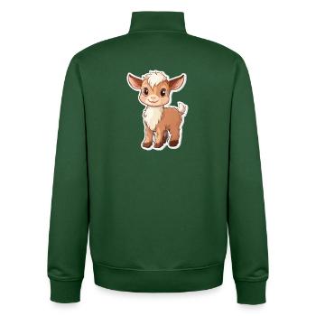 Ziege - Unisex Organic Zip Sweatshirt von Stanley/Stella - Flaschengrün - Hinten - AI Model Male 185 dark (185cm)
