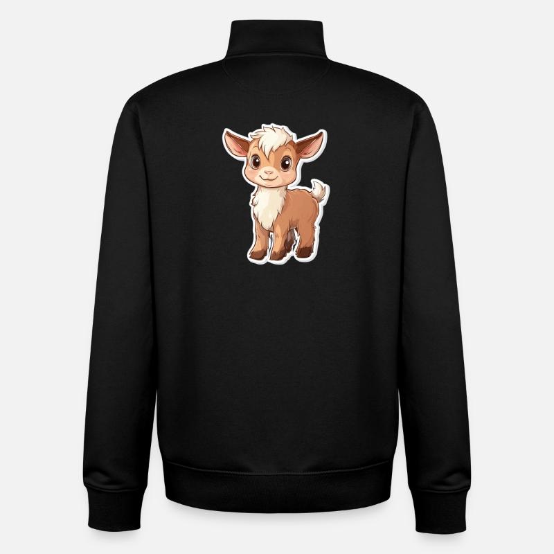 Ziege - Unisex Organic Zip Sweatshirt von Stanley/Stella - Schwarz