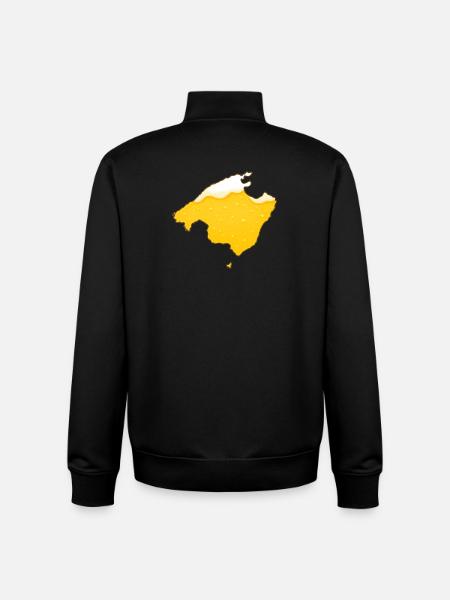Map of Mallorca as beer - Unisex Organic Zip Sweatshirt by Stanley/Stella - black