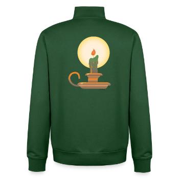 Candlestick | candlestick public Domain graphic - Unisex Organic Zip Sweatshirt by Stanley/Stella - bottle green - Back - AI Model Male 185 dark (185cm)
