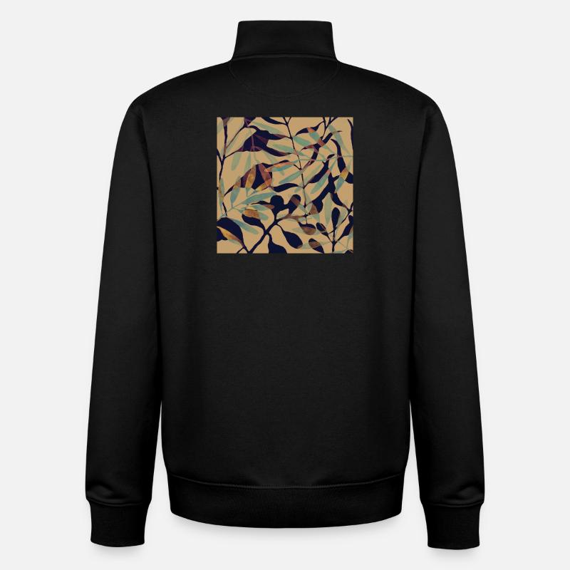 Geröstete Blätter - Unisex Organic Zip Sweatshirt von Stanley/Stella - Schwarz