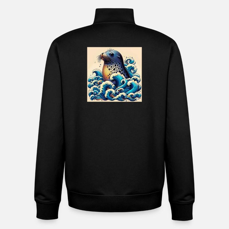 Siegel - Unisex Organic Zip Sweatshirt von Stanley/Stella - Schwarz