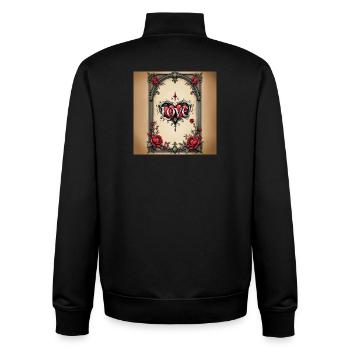 L’art corporel de l’amour dans le style gothique - Sweat zippé unisexe en coton bio Stanley/Stella - noir - Dos - AI Model Male 185 light (185cm)