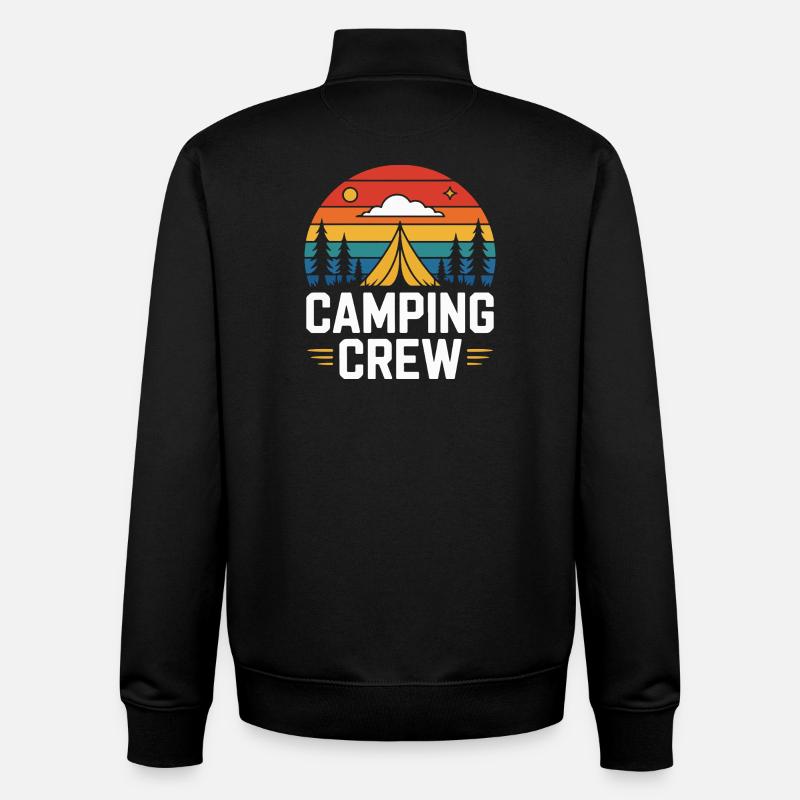 Sunset Camping Zelt Camping Crew - Unisex Organic Zip Sweatshirt von Stanley/Stella - Schwarz