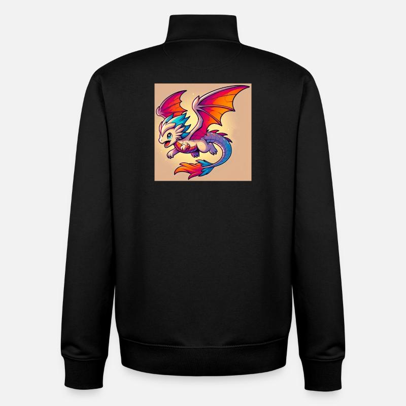 dragon - Sweat zippé unisexe en coton bio Stanley/Stella - noir