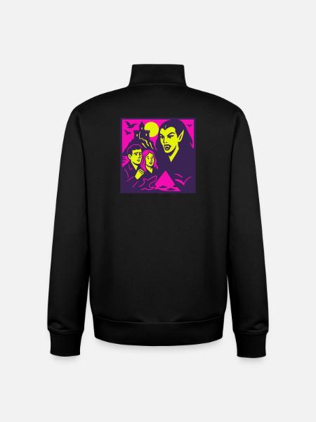 Grusel Nostalgie - Unisex Organic Zip Sweatshirt von Stanley/Stella - Schwarz