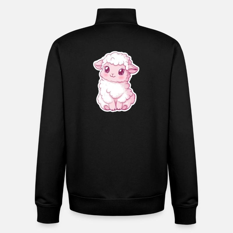 Mouton - Sweat zippé unisexe en coton bio Stanley/Stella - noir