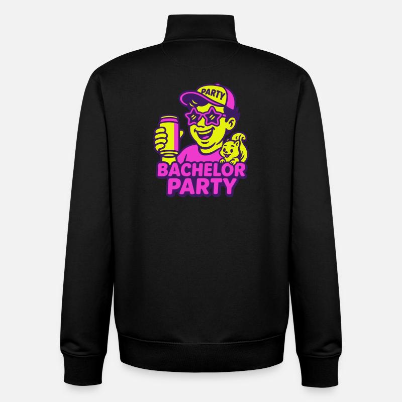 Enterrement de vie de garçon - Sweat zippé unisexe en coton bio Stanley/Stella - noir