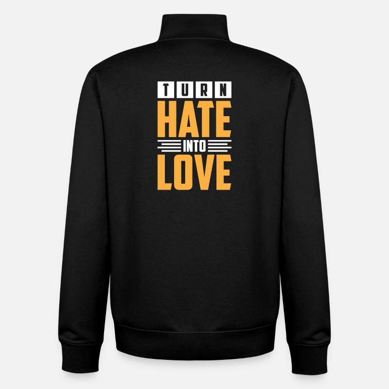 Transformative, hasserfüllte bis liebevolle Designs - Unisex Organic Zip Sweatshirt von Stanley/Stella - Schwarz