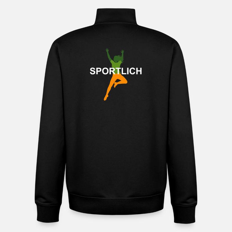 Conception de saut athlétique vive - Sweat zippé unisexe en coton bio Stanley/Stella - noir